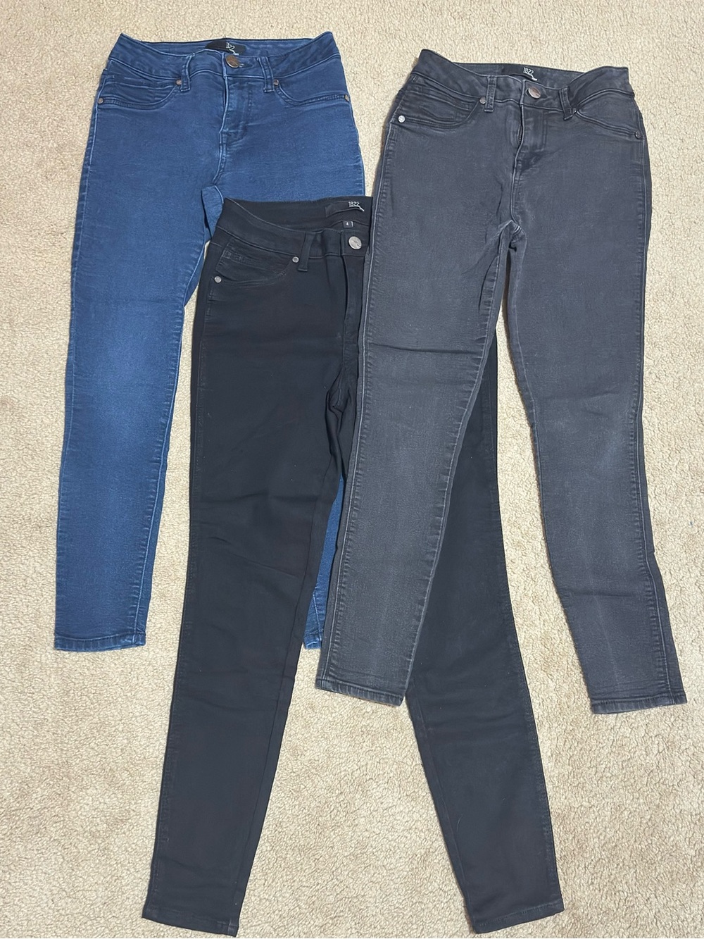 1822 Denim Women's High-Rise Skinny Jeans - Blue, Black, Charcoal SIZE 4